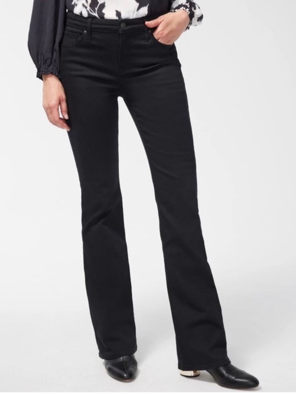 Chico's So Slimming Girlfriend Flare Black Jeans Size 8 - Chico’s Size 1R